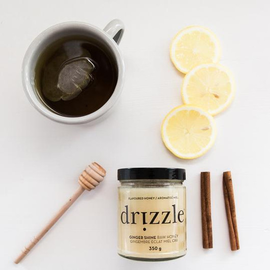 Drizzle Ginger Shine Raw Honey 350g Vanilla Cup