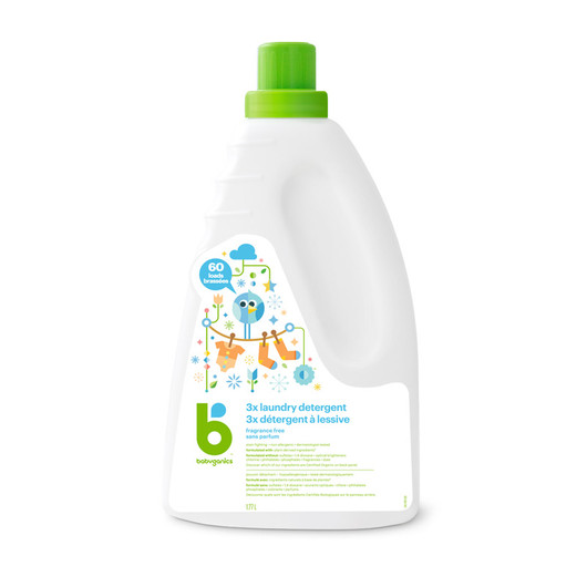 Babyganics 3X Laundry Detergent Fragrance Free 1.77 L