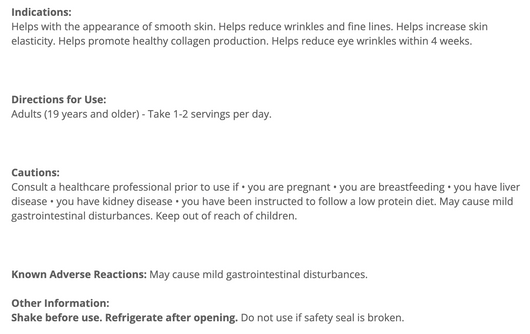 Cyto Matrix Dermal Collagen Liquid Suggested Use