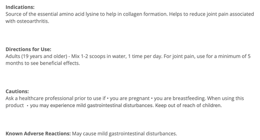 Cyto Matrix Complete Collagen Powder Suggested Use