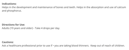 Cyto Matrix K2 D3 Matrix Drops Suggested Use