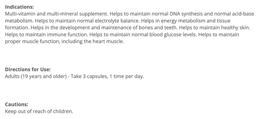 Cyto Matrix Magnesium Multi Mineral Suggested Use