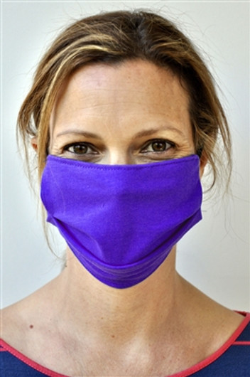 Brave Face Fraser Organic Cotton Reusable Face Mask For Adult- True Purple