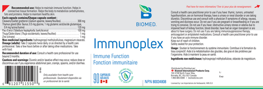 Biomed Immunoplex Ingredients