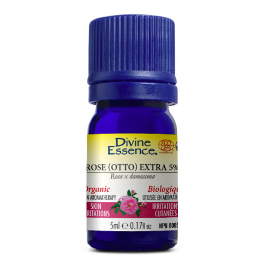 Divine Essence Rose (Otto) Extra 5% Essential Oil Organic 5ml (21990)