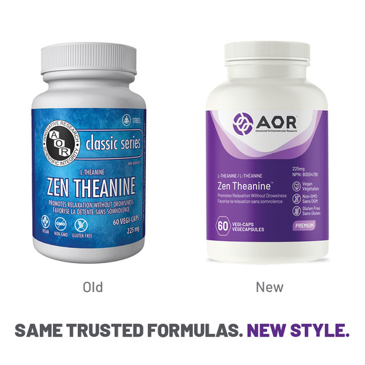 AOR Zen Theanine 60 Veg Capsules New Style