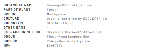 Divine Essence Ylang Ylang Totum Essential Oil Organic 15ml (21861) Description