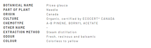 Divine Essence Spruce-White Essential Oil Organic 15ml (22037) Description