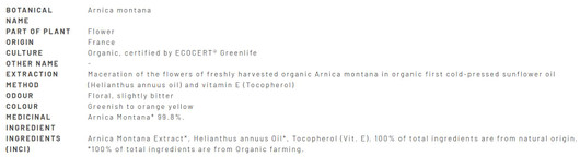 Divine Essence Organic Arnica Oil 30ml Description
