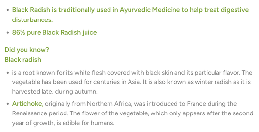 Superdiet Black Radish Artichoke Extract Benefits