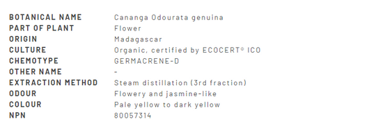 Divine Essence Ylang Ylang III Essential Oil Organic 15ml Description