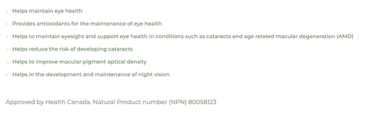 Nutripur Lutein Plus Benefits
