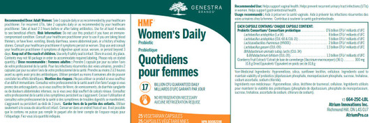 Genestra HMF Women's Daily (Shelf Stable) 25 Veg Capsules