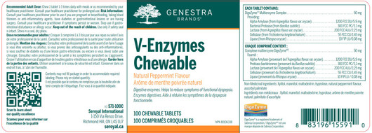 Genestra V Enzymes Chewable Ingredients