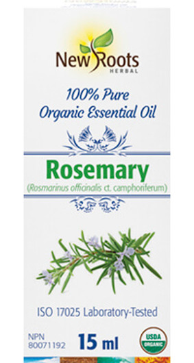 New Roots Rosemary Essential Oil 100% Pure Certified Organic 15 ml
