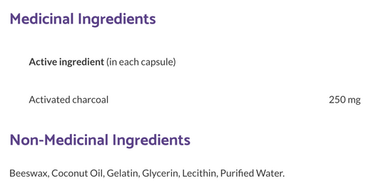 Bioclinic Naturals Activated Charcoal Ingredients