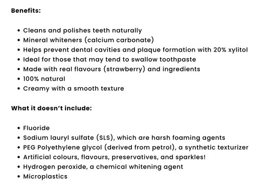 Green Beaver Kids Strawberry Toothpaste Benefits