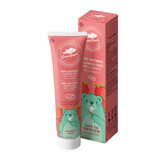 Green Beaver Anti-Cavity Fluoride-Free Kids Strawberry Toothpaste