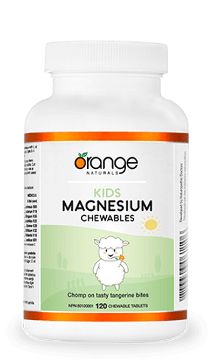 Orange Naturals Kids Magnesium Chewables 50 mg Tangerine 120 Tables