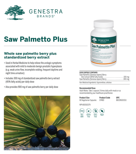Genestra Saw Palmetto Plus Benefits