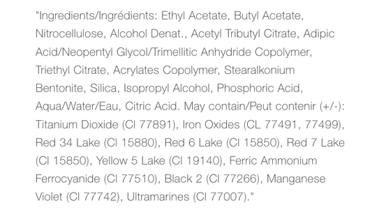 Mineral Fusion Nail Polish Flirtini -ingredients