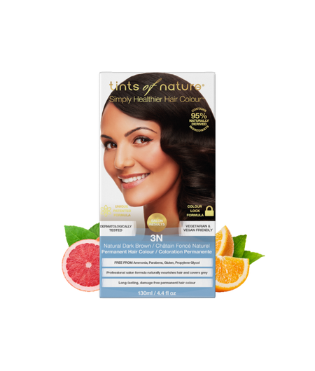 Tints of Nature 3N Natural Dark Brown Permanent Hair Dye 130 ml