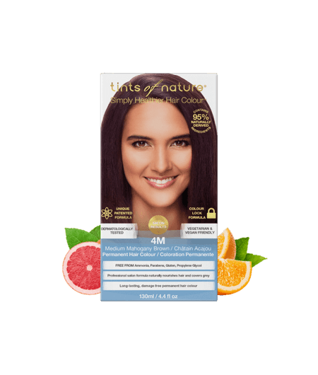 Tints of Nature 4M Medium Mahogany Brown Permanent Hair Dye 130 ml
