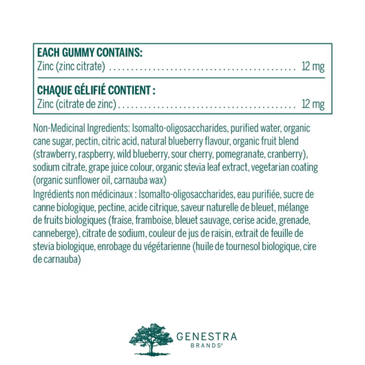 Genestra Zinc Gummies - Ingredients