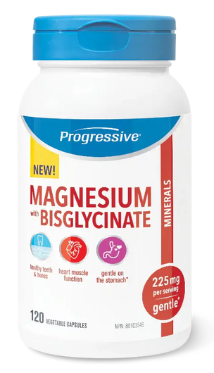 Progressive Magnesium Bisglycinate 120 Capsules