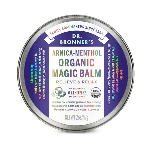 Dr Bronner's Organic Magic Balm Arnica Menthol Pack Of 6 X57g