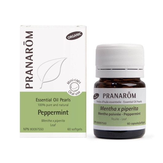 Pranarom Peppermint Essential Oil Pearls 60 Capsules
