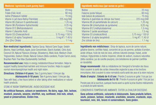 allKiDz Multi Gummy Bears- Ingredients