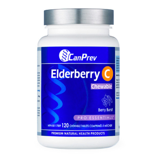 CanPrev Elderberry C Chewable Berry Burst 120 Tablets
