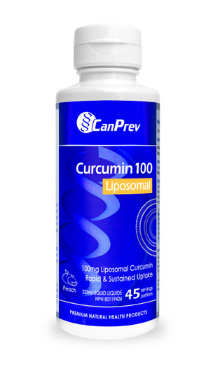 CanPrev Liposomal Curcumin 100 mg Peach 225 ml