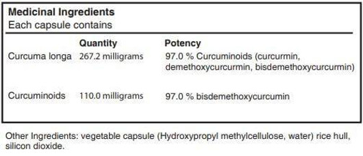 Novotrend NovoCurcumin Bio BDMC30 (Ingredients)