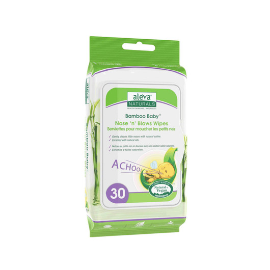 Aleva Naturals Bamboo Baby Nose n  Blows Wipes Pack of 30
