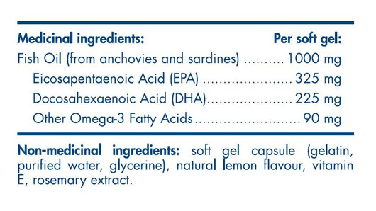 Nordic Naturals ProOmega 2000 Lemon 60 Softgels Ingredients