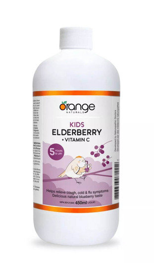 Orange Naturals Kids Elderberry + Vitamin C  Liquid 450 ml
