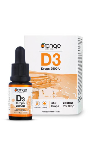 Orange Naturals Vitamin D3 Drops 2500IU 15 ml
