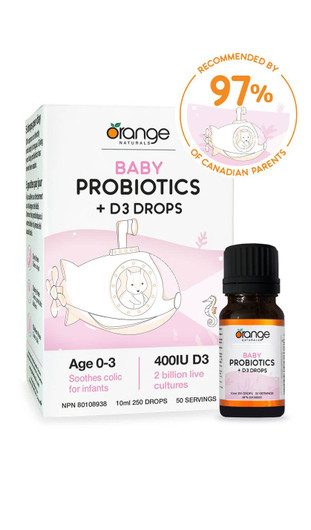 Orange Naturals Baby Probiotics + D3 Drops 50 ml
