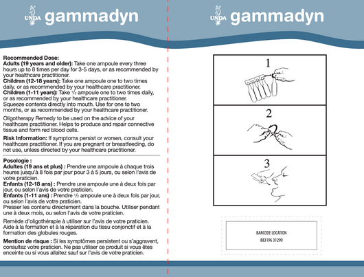 Unda Gammadyn Cu Suggested Use