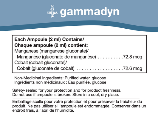 Gammadyn Mn-Co Ingredients
