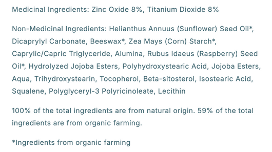 Green Beaver Mineral Sunscreen SPF 50 Ingredients