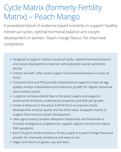 Cyto Matrix Fertility Matrix Benefits
