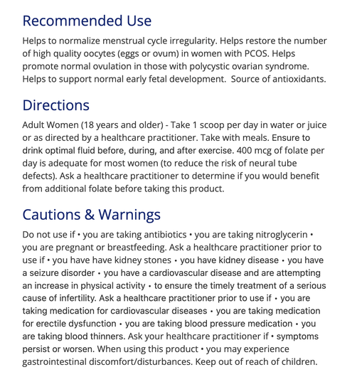 CanPrev Prime Fertility Suggested Use
