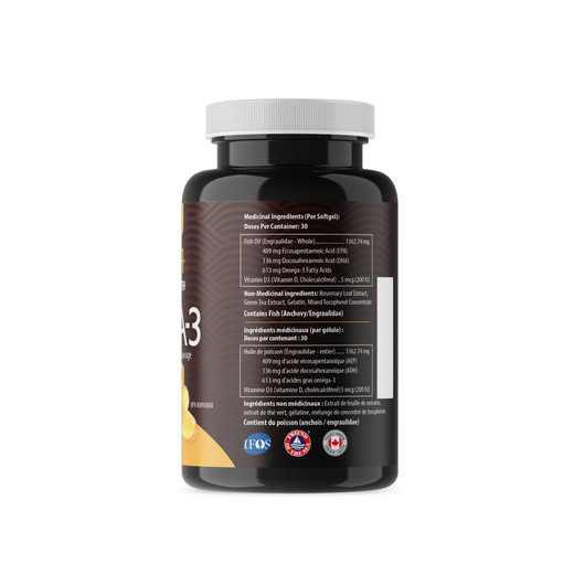 AquaOmega 3X Extra Strength Omega-3 120 Softgels-ingredients