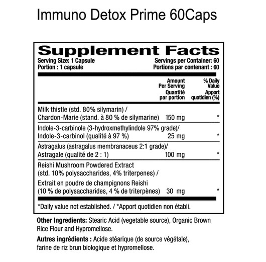 Adëeva Immuno-Detox Prime-ingredients