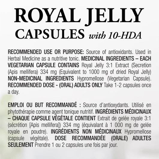 Dutchman's Gold Royal Jelly 90 Capsules information