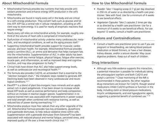 Bioclinic Naturals Mitochondrial Formula Benefits