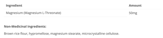 Cyto Matrix Magnesium Threonate Ingredients